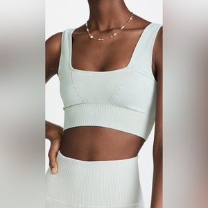 FP Movement by Free People - Square Neck Good Karma Bra - Sea Glass, XS/S